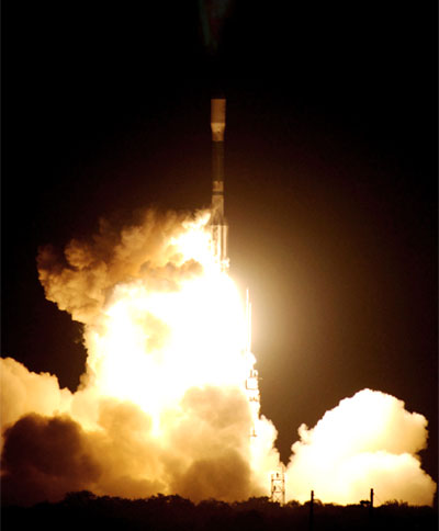 Ракета Delta II с орбитальным телескопом Kepler на стартовом столе