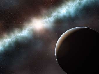 Газопылевой диск вокруг звезды Т Хамелеона. Изображение ESO/L. Calcada