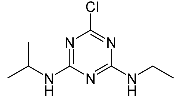 Химическая структура атразина. Изображение с сайта en.wikipedia.org