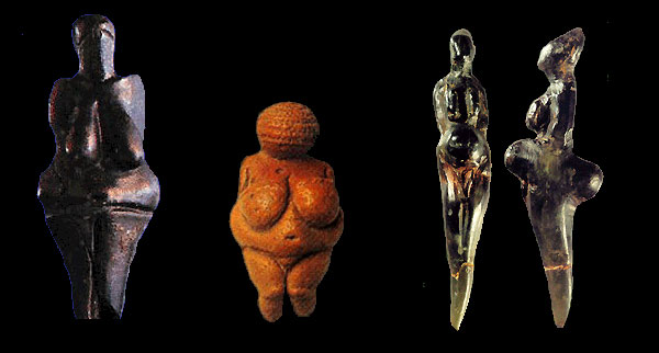 Типичные палеолитические «венеры». Изображения с сайта macroevolution.narod.ru