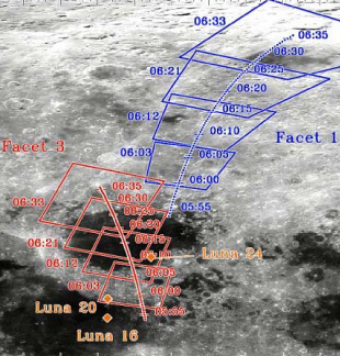 Участки лунной поверхности, отсканированные D-CIXS (изображение с сайта www.universetoday.com)