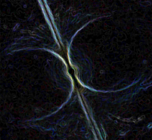 Магнитосфера пульсара в представлении художника. Изображение W.Becker/MPI с сайта www.universetoday.com