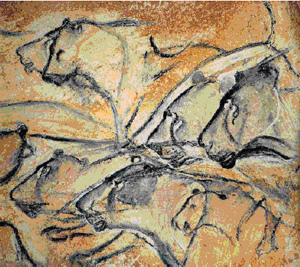 Согласно новым данным, возраст угля, которым нарисованы эти львы на стене пещеры Шове (Франция) – 36 000 лет, а не 31 000, как считалось раньше (изображение с сайта www.bradshawfoundation.com)
